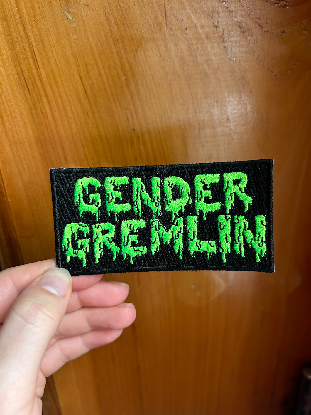 Gender Gremlin Slime Iron on Patch