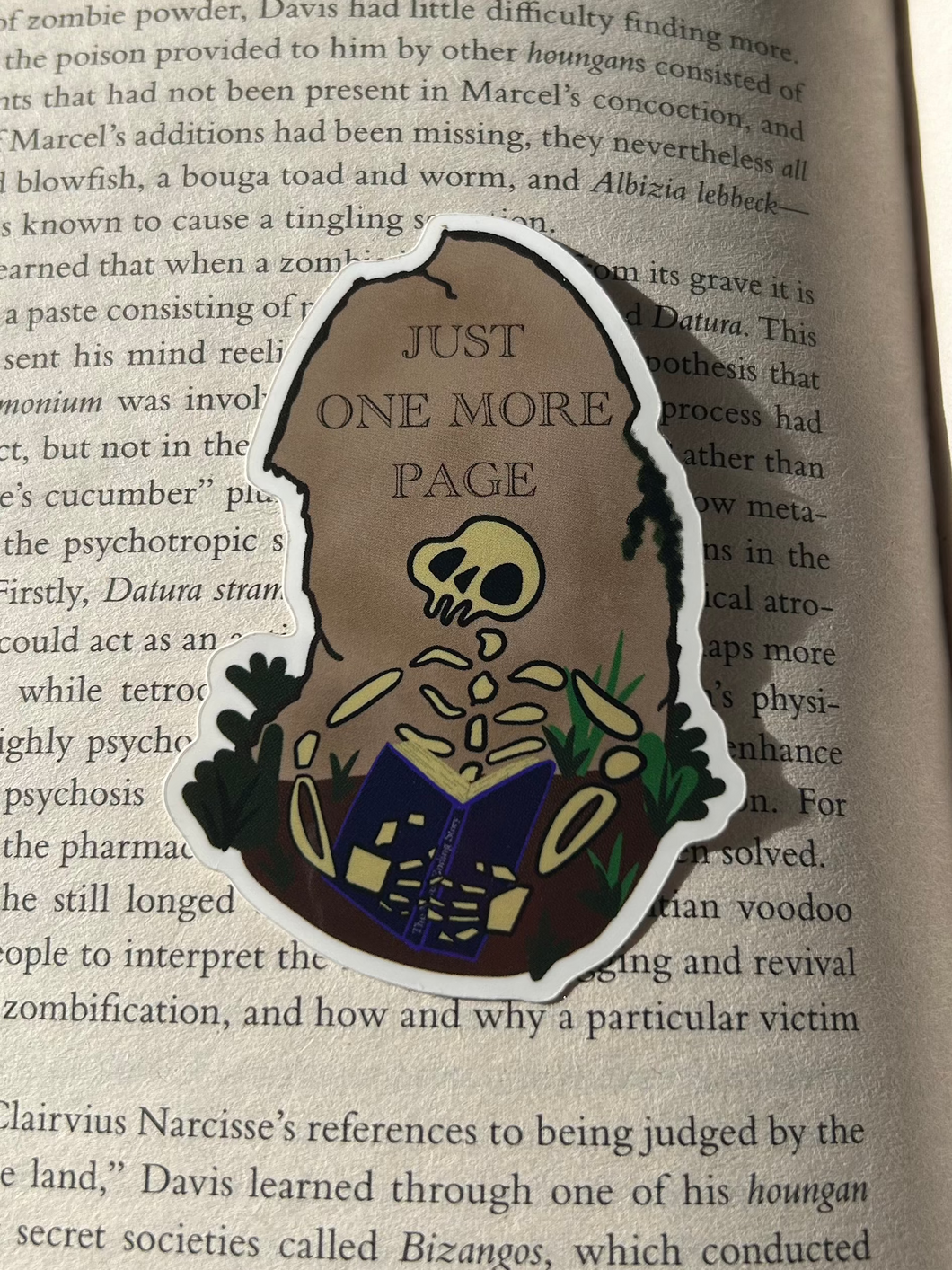 Just One More Page Sticker